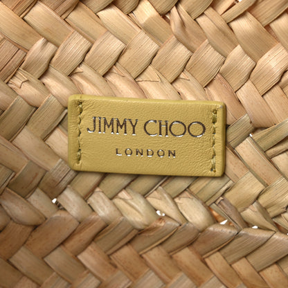 Jimmy Choo Palm Leaf Raffia Small Macy Tote Natural Sunbleached 6 of 11