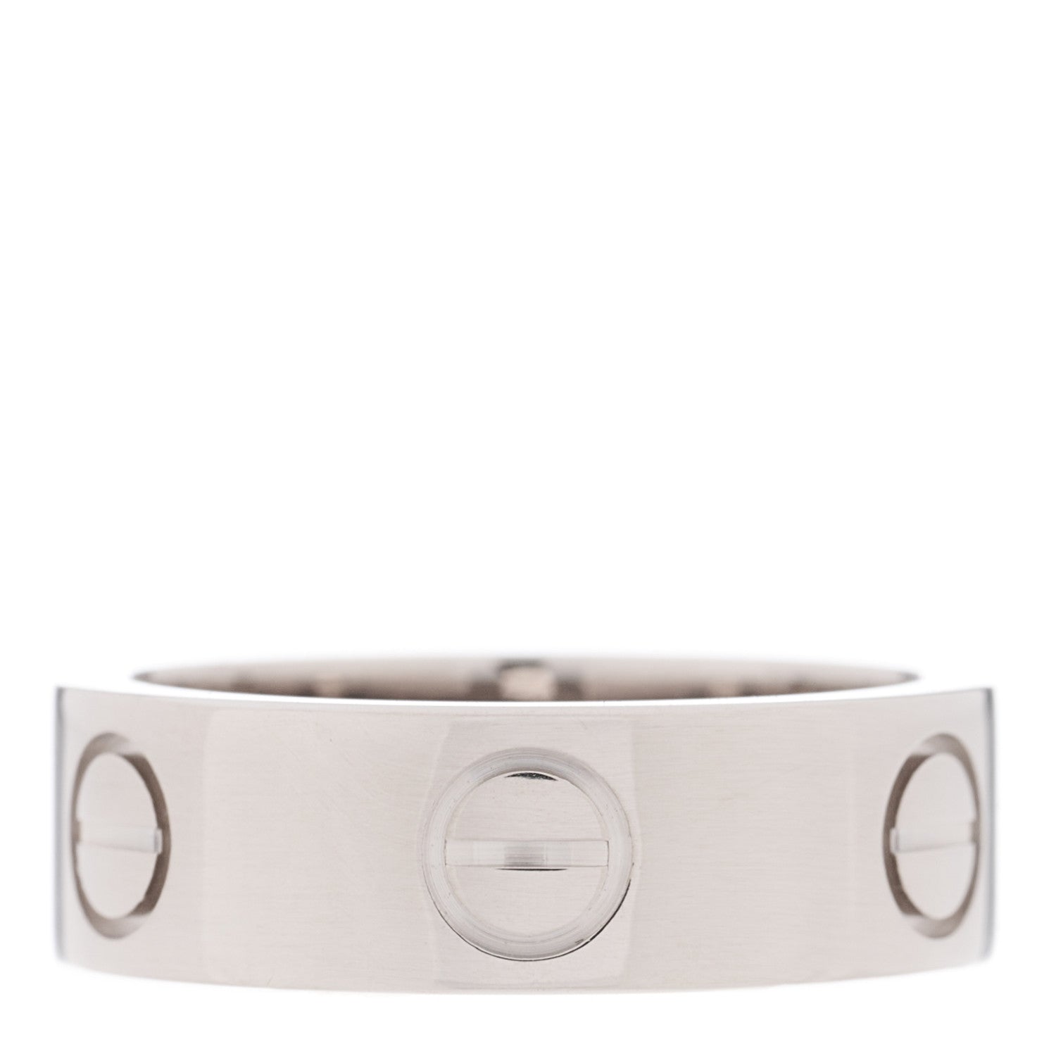 Cartier 18K White Gold 5.5mm LOVE Ring 48 4.5 3 of 4