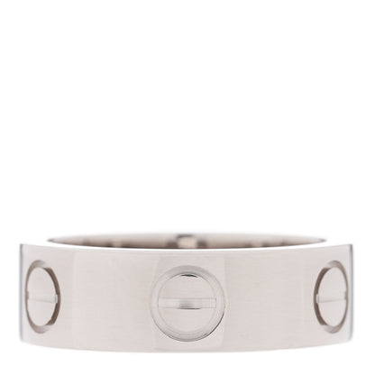 Cartier 18K White Gold 5.5mm LOVE Ring 48 4.5 3 of 4