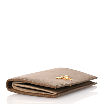 Prada Saffiano Metal Bi-Fold Wallet Caramel 4 of 10
