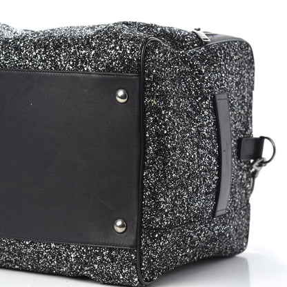 Saint Laurent Glitter Canvas City Gym Duffle Bag Black 8 of 10