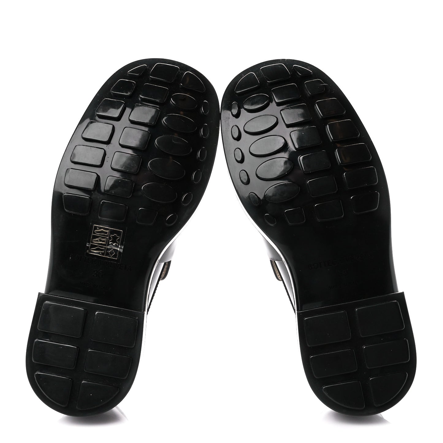 Glossy Calfskin Monsieur Loafers 36 Black