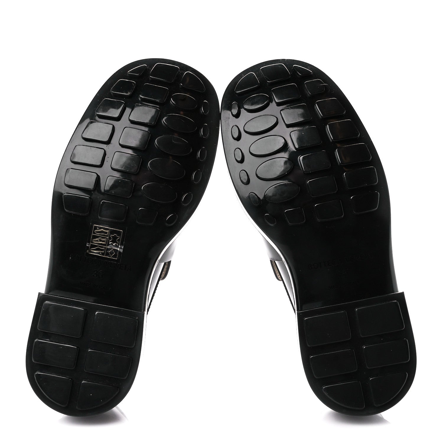 Bottega Veneta Glossy Calfskin Monsieur Loafers 36 Black 5 of 7