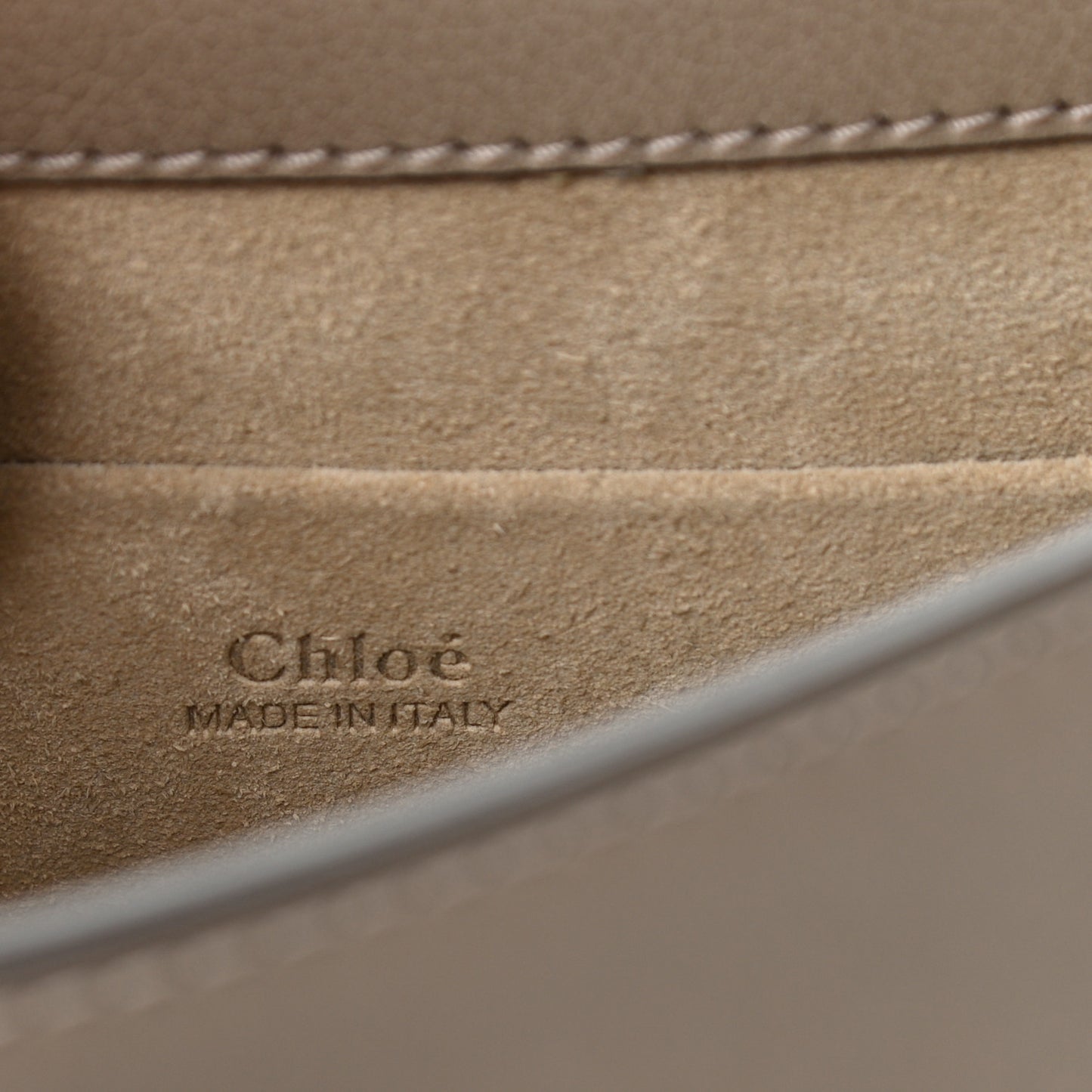 Calfskin Suede Small Nile Bracelet Bag Motty Grey