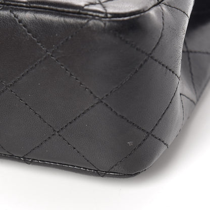 Chanel Lambskin Quilted Medium Double Flap Black 12 of 14