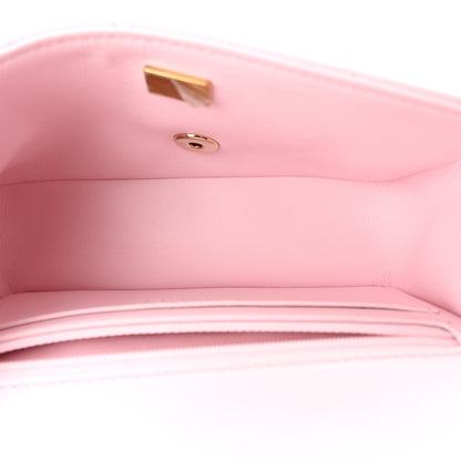 Chanel Lambskin Quilted Mini Top Handle Rectangular Flap Light Pink 5 of 11