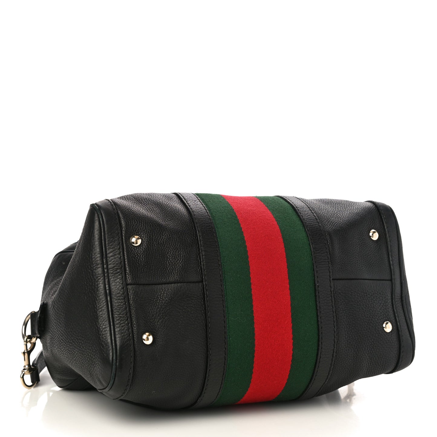 Calfskin Vintage Web Medium Boston Black