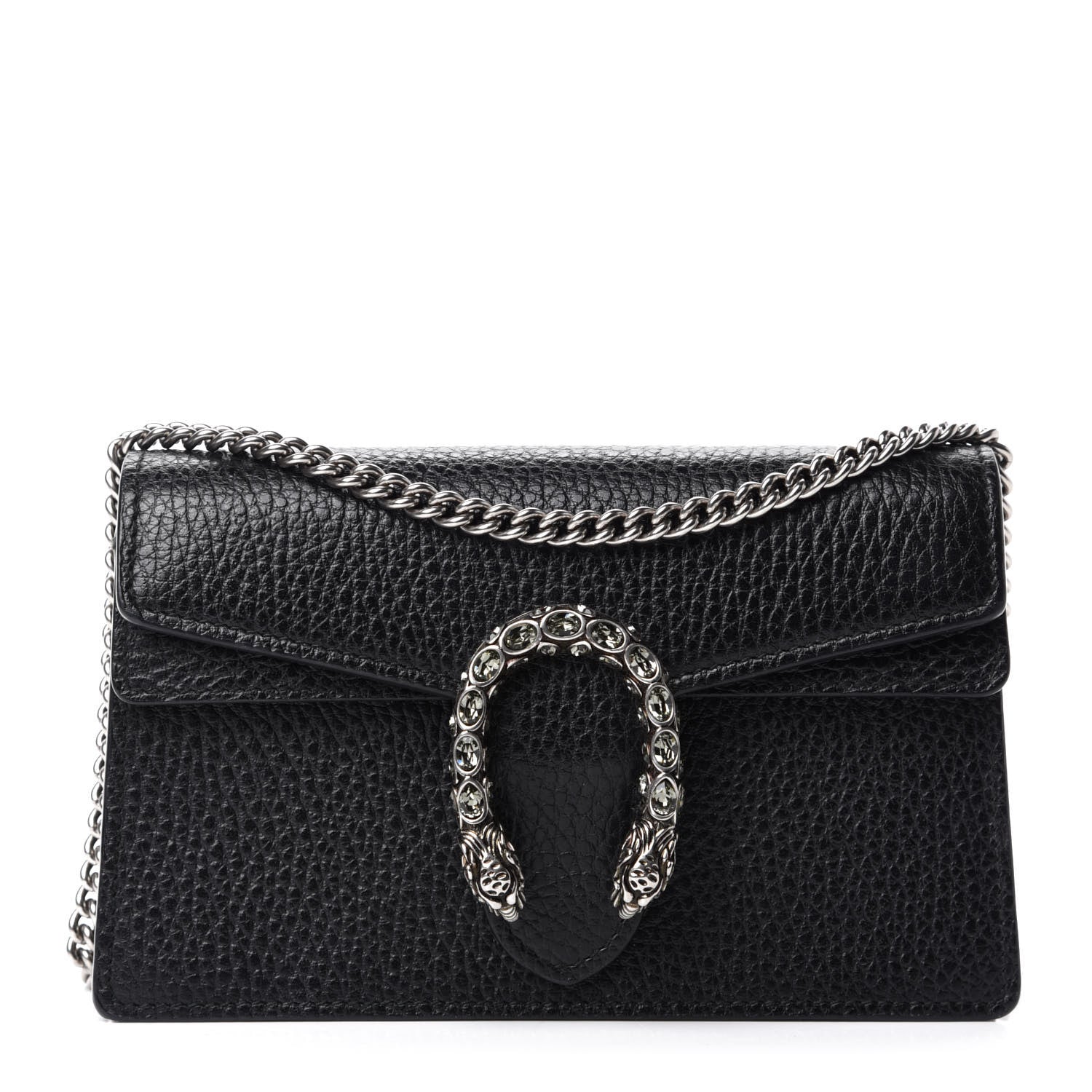 Gucci Calfskin Super Mini Dionysus Shoulder Bag Black 1 of 9