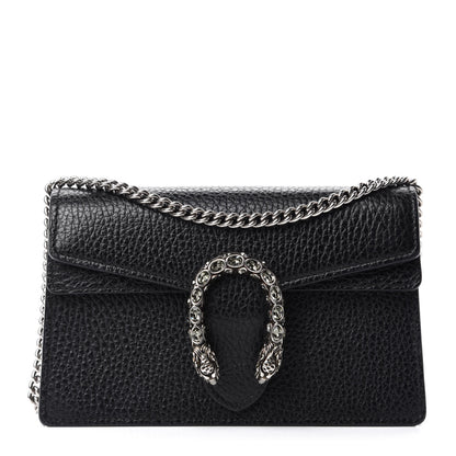Gucci Calfskin Super Mini Dionysus Shoulder Bag Black 1 of 9