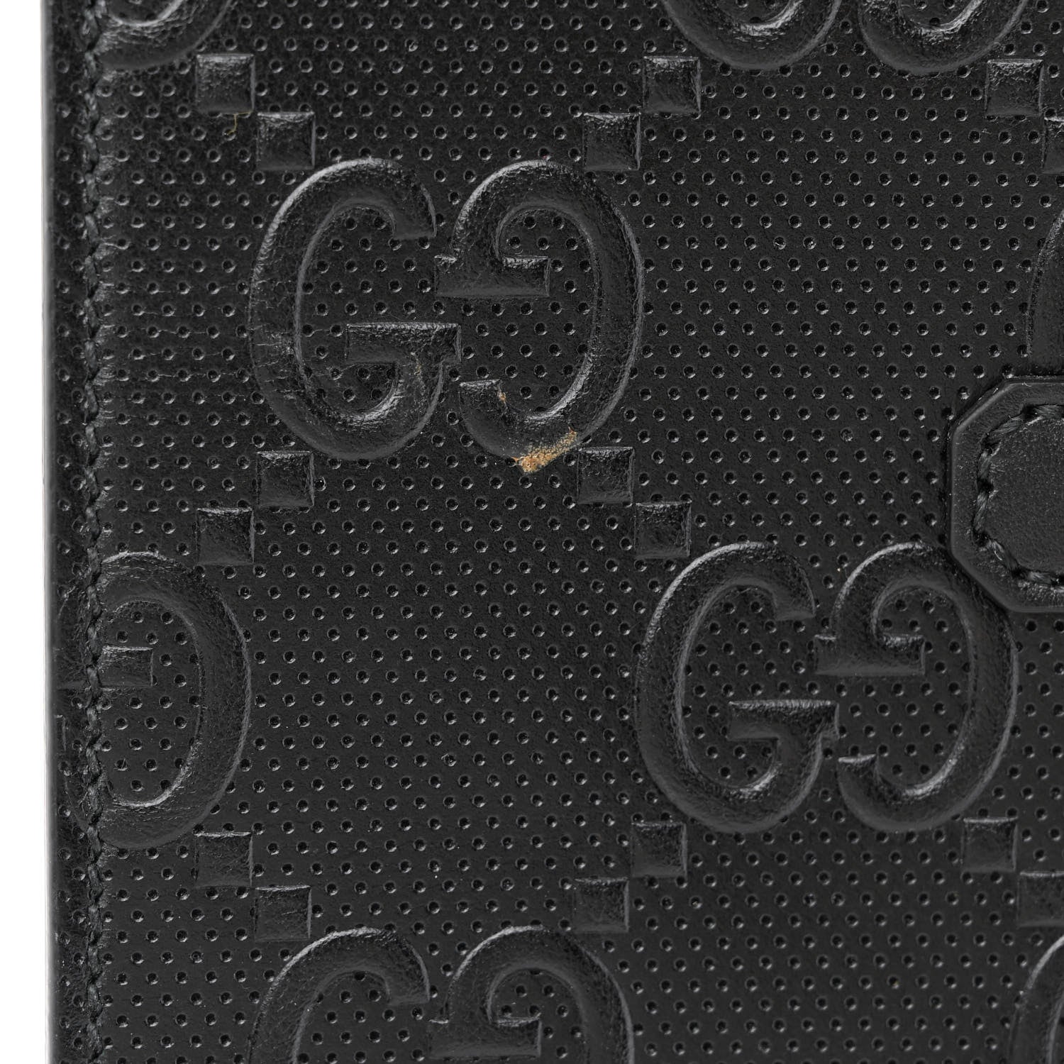 Gucci Calfskin GG Tennis Embossed Medium Tote Bag Black 11 of 11