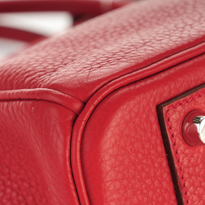 Hermes Taurillon Clemence Birkin 40 Rouge Casaque 29 of 30