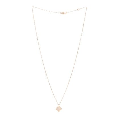 Van Cleef & Arpels 18K Yellow Gold Mother of Pearl Sweet Alhambra Pendant Necklace 3 of 5