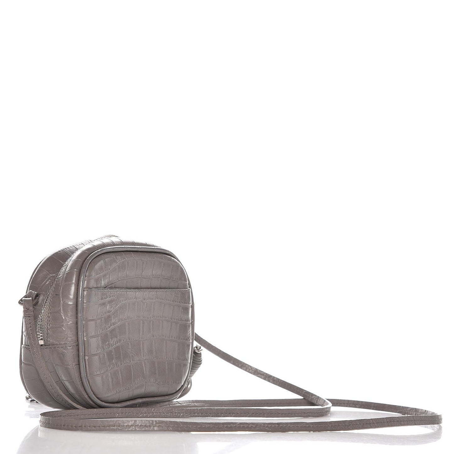 Croc Calfskin Embossed Monogram Blogger Bag Fog