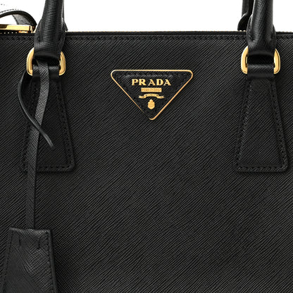 Prada Saffiano Small Galleria Double Zip Tote Black 8 of 10