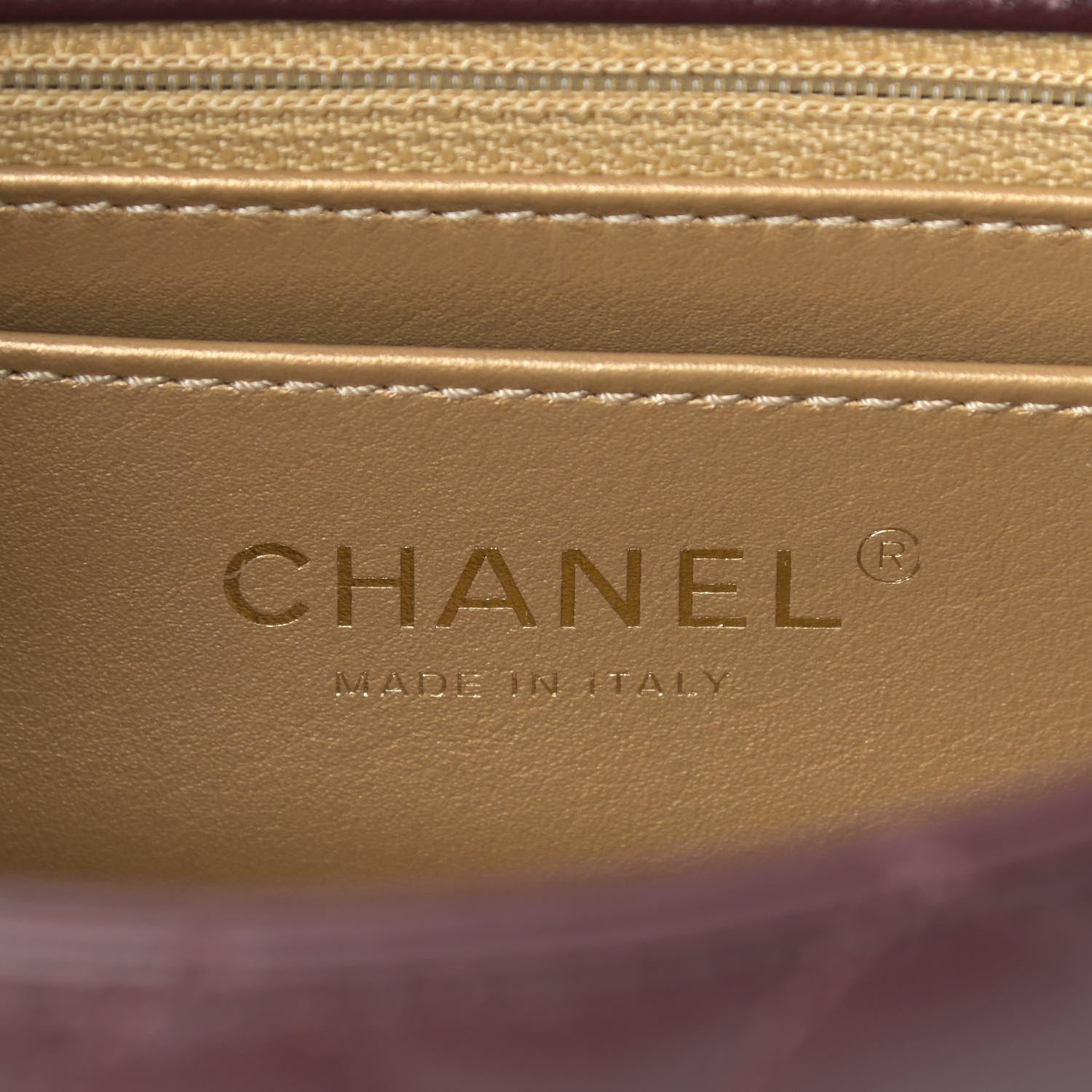 Chanel Lambskin Quilted Mini Rectangular Pearl Crush Flap Burgundy