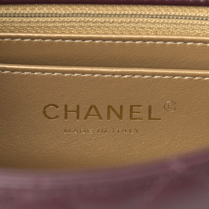 Chanel Lambskin Quilted Mini Rectangular Pearl Crush Flap Burgundy 6 of 9