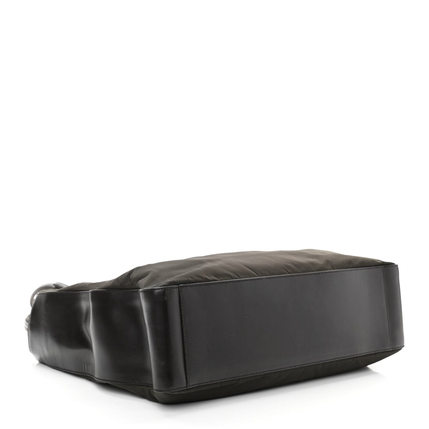 Tessuto Nylon Soft Calfskin Shopping Tote Ebano