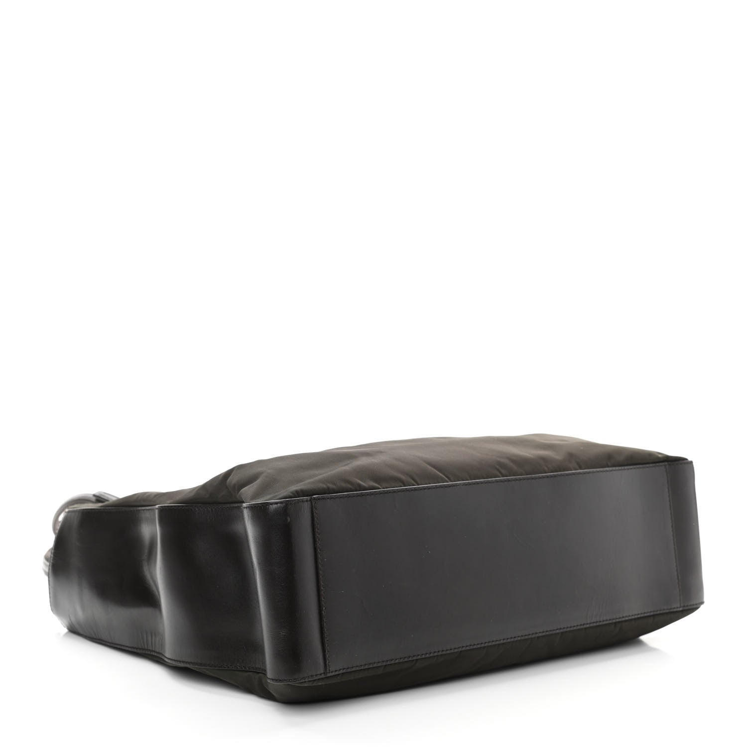 Prada Tessuto Nylon Soft Calfskin Shopping Tote Ebano 4 of 9