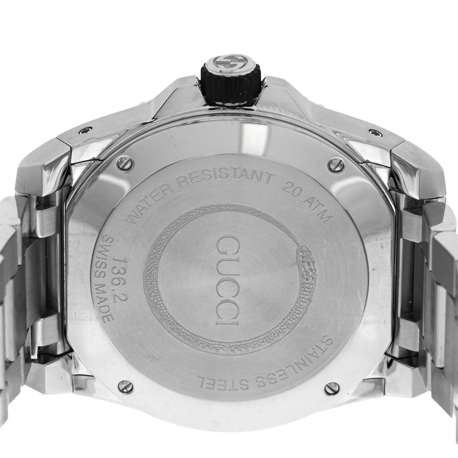 Gucci Stainless Steel 45mm Dive Snake Quartz Watch Black 4 of 4