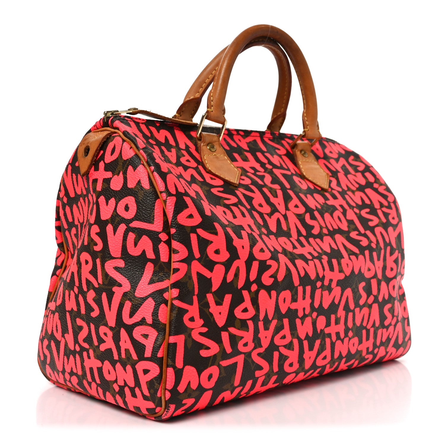 Louis Vuitton Monogram Graffiti Speedy 30 Fuchsia 3 of 10