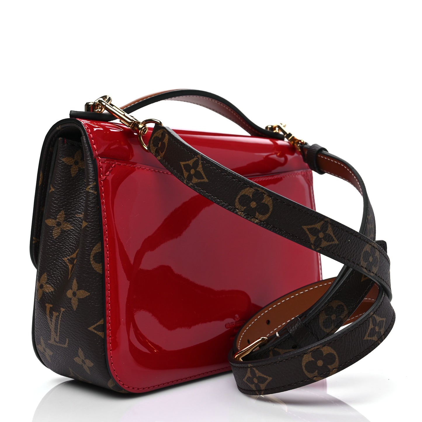 Patent Calfskin Monogram Cherrywood BB Scarlet