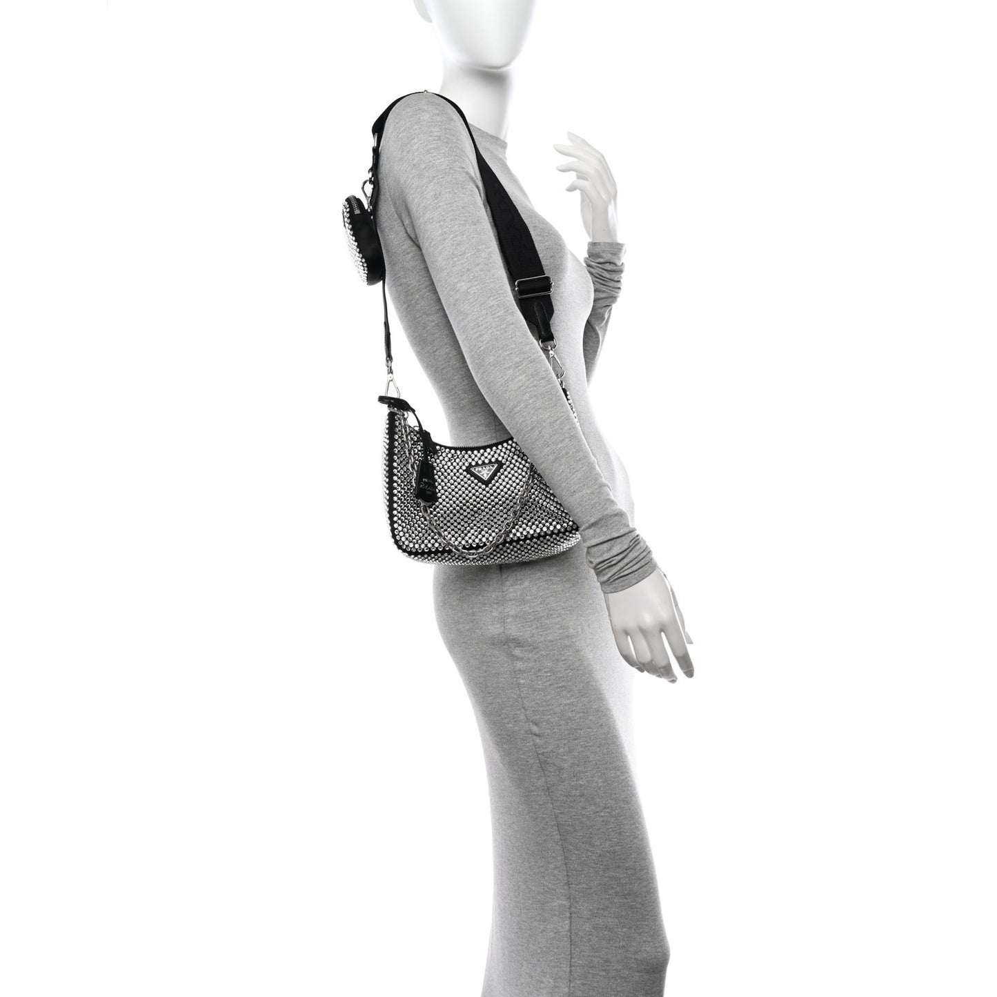 Satin Crystal Re-Edition 2005 Shoulder Bag Cristal