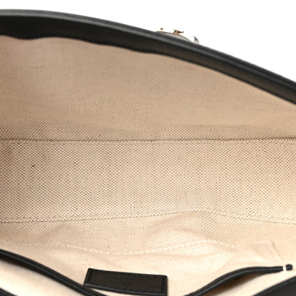 Gucci GG Supreme Monogram Horsebit 1955 Soft Small Shoulder Bag Beige Black 5 of 12