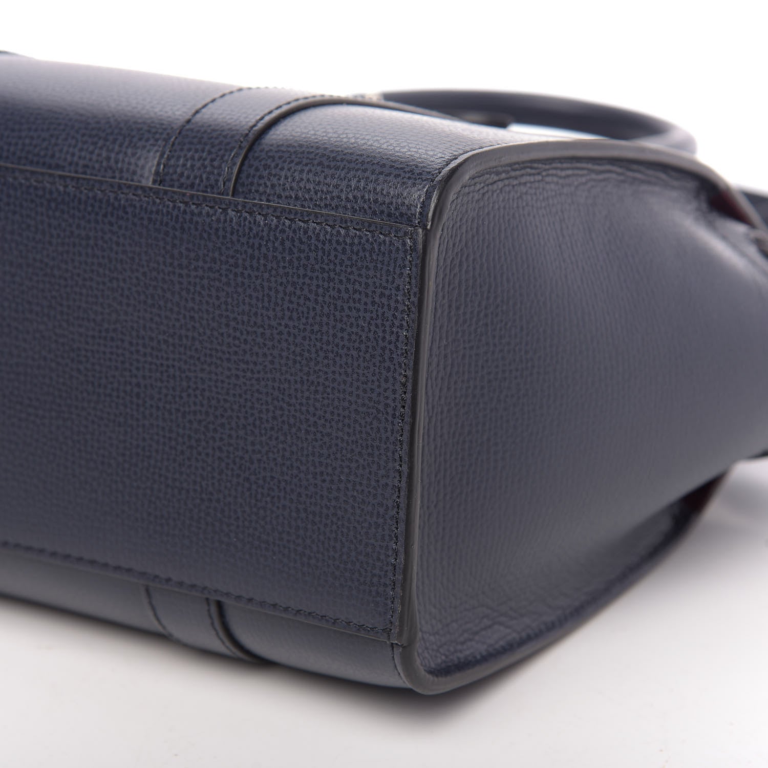 Mulberry Small Classic Grain Mini Bayswater Zip Tote Navy 10 of 10