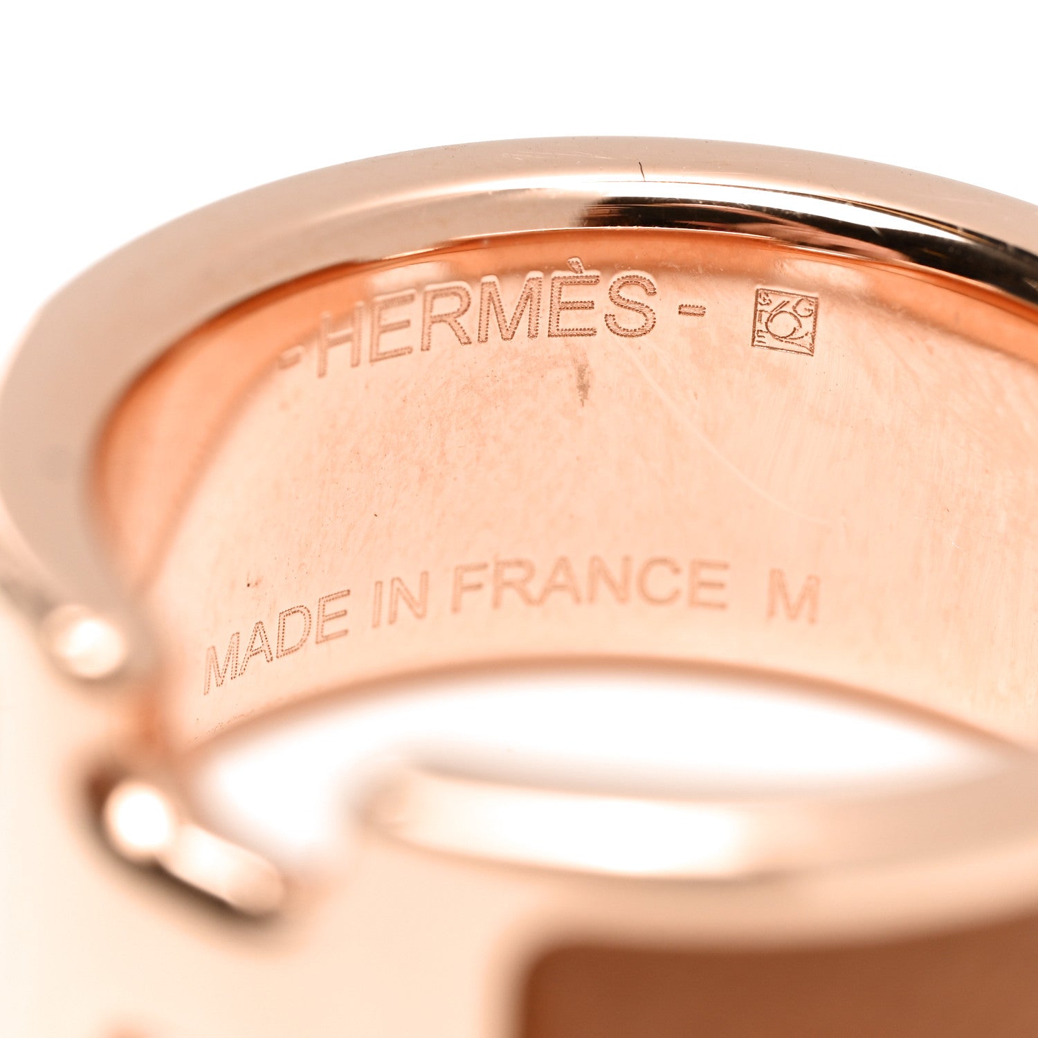 Hermes Madame Calfskin Olympe Ring M Gold 4 of 4