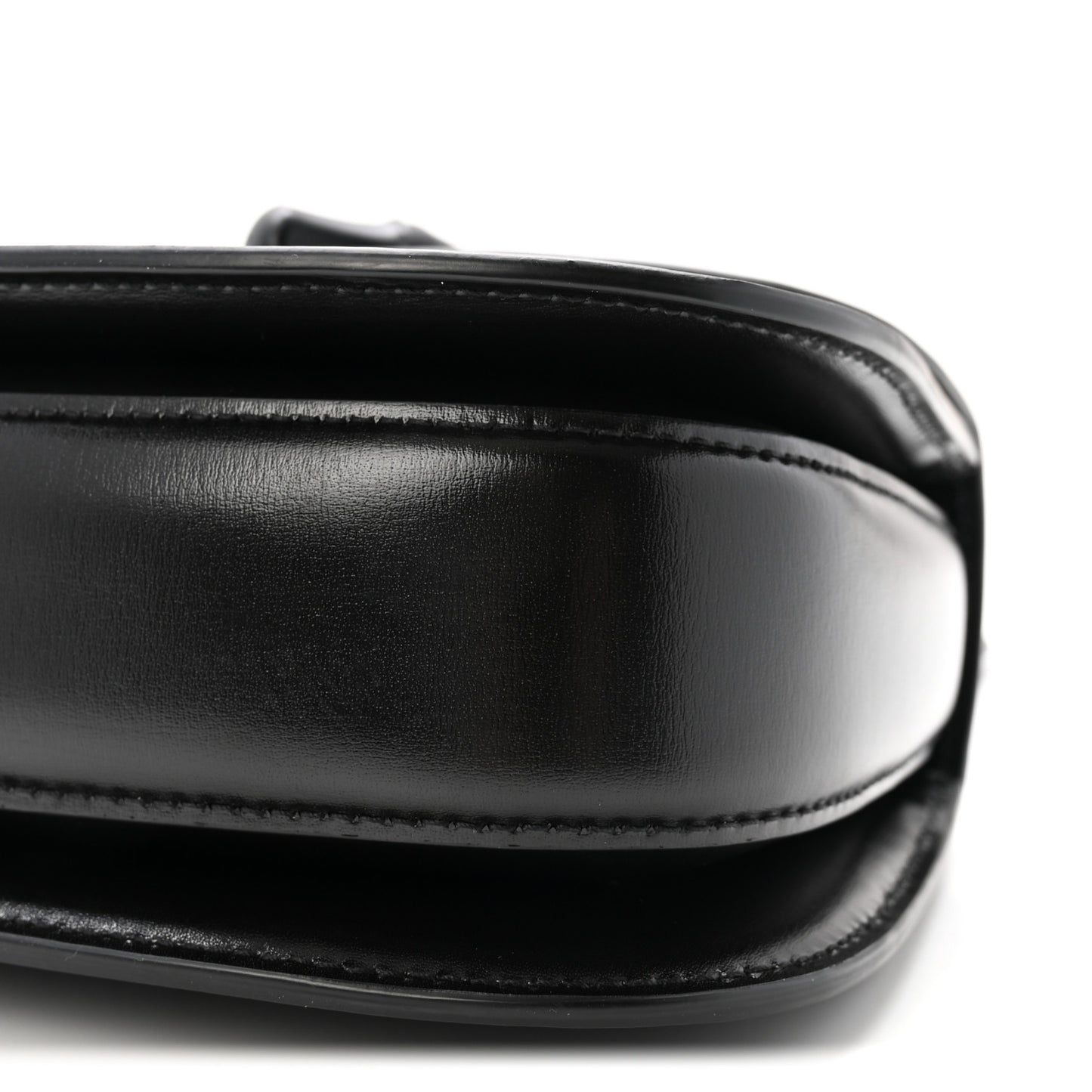 Boarded Dyana Lux Calfskin Web Monochrome Small Bamboo 1947 Top Handle Bag Black