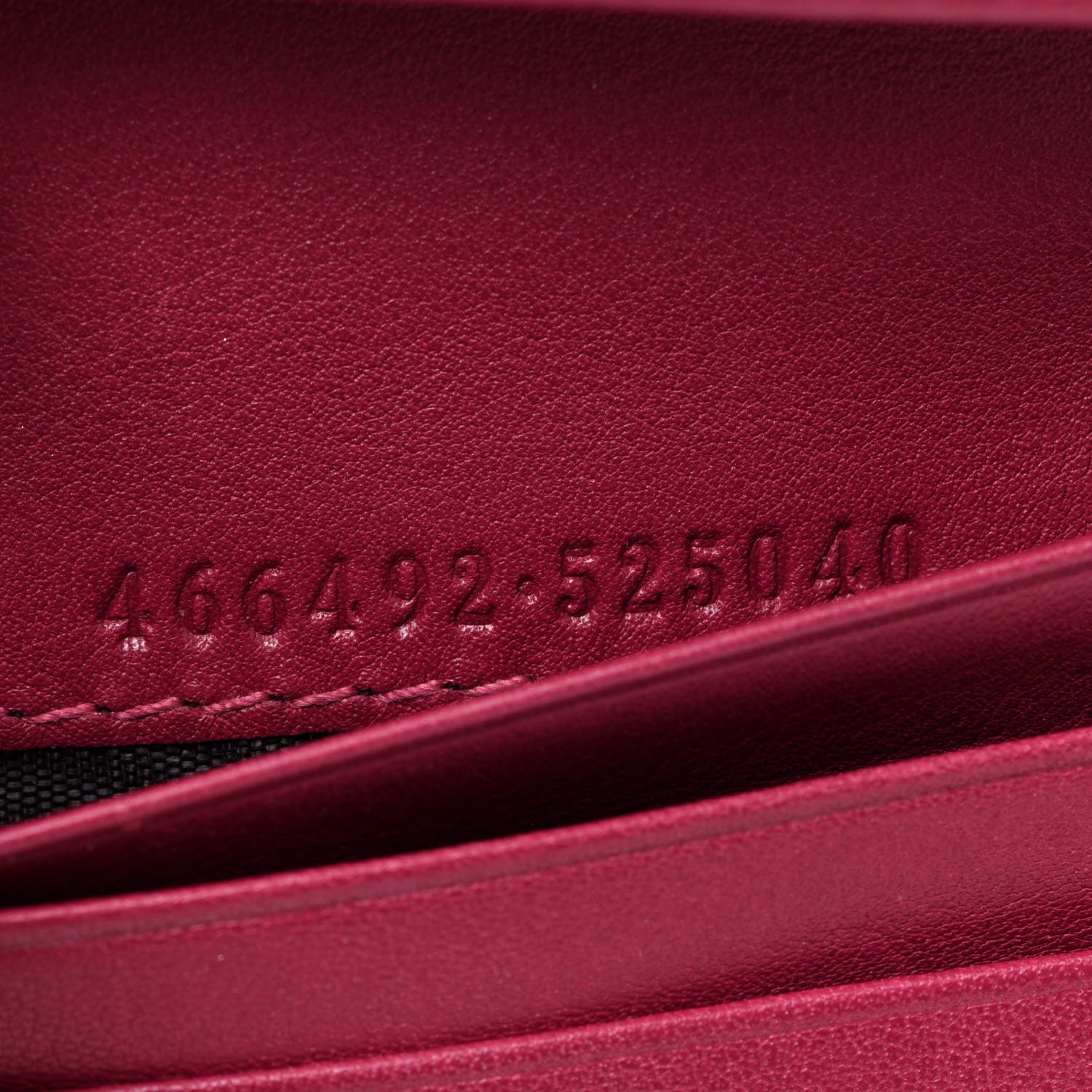 Gucci Velvet Matelasse Pearl Love Embroidered GG Marmont Card Case Wallet Light Raspberry Rose 7 of 11