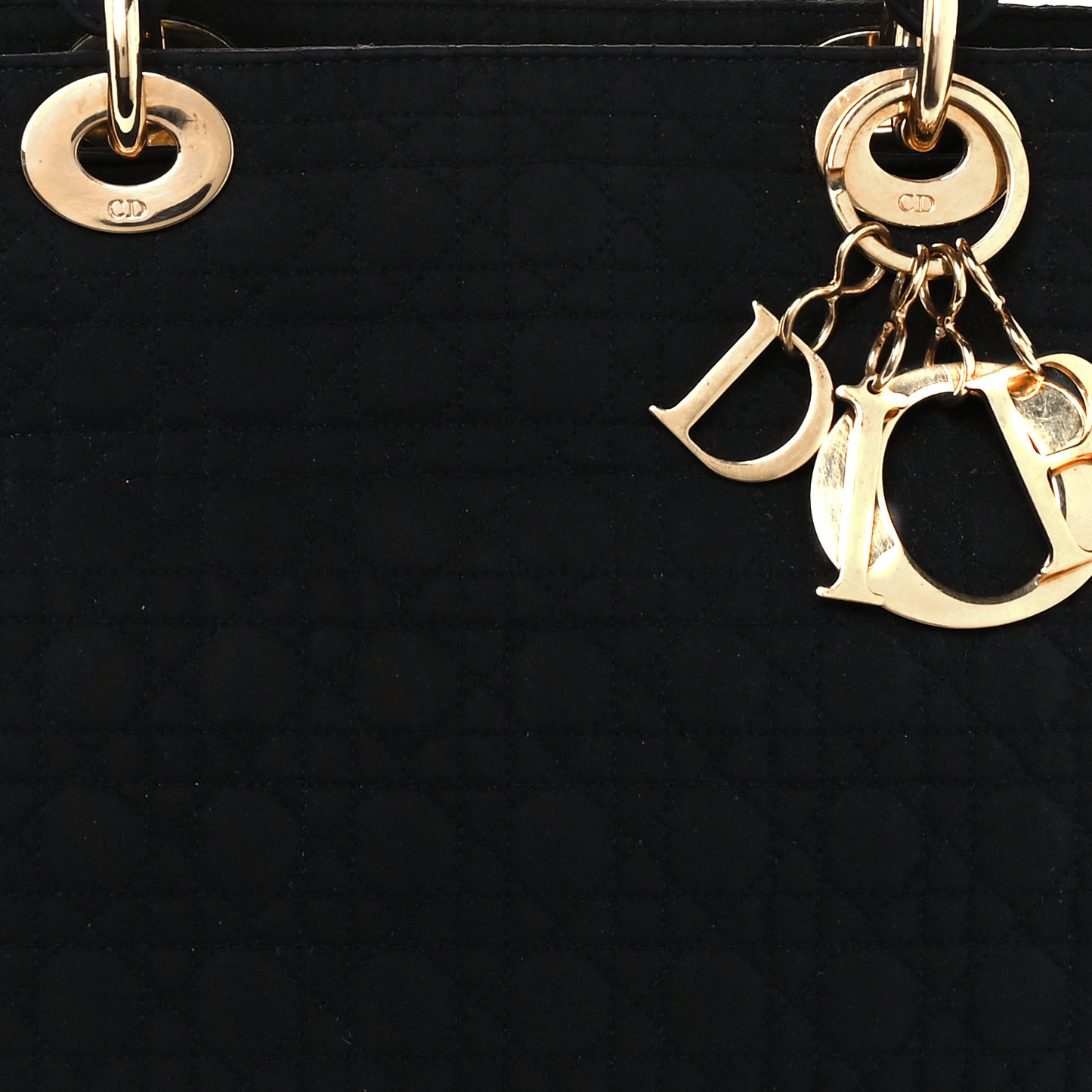 Nylon Cannage Large Lady Dior Black
