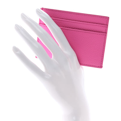 Christian Dior Grained Calfskin Card Holder Fuchsia 2 of 8
