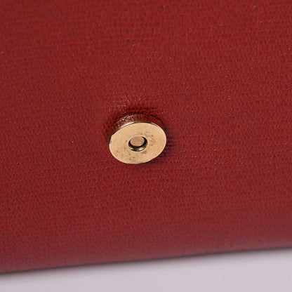 Saint Laurent Textured Calfskin Classic Y Ligne Clutch Red 16 of 19