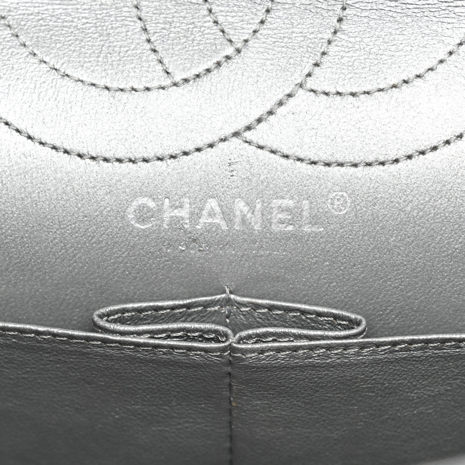 Chanel Metallic Aged Calfskin Quilted 2.55 Reissue 226 Flap Silver 6 of 13