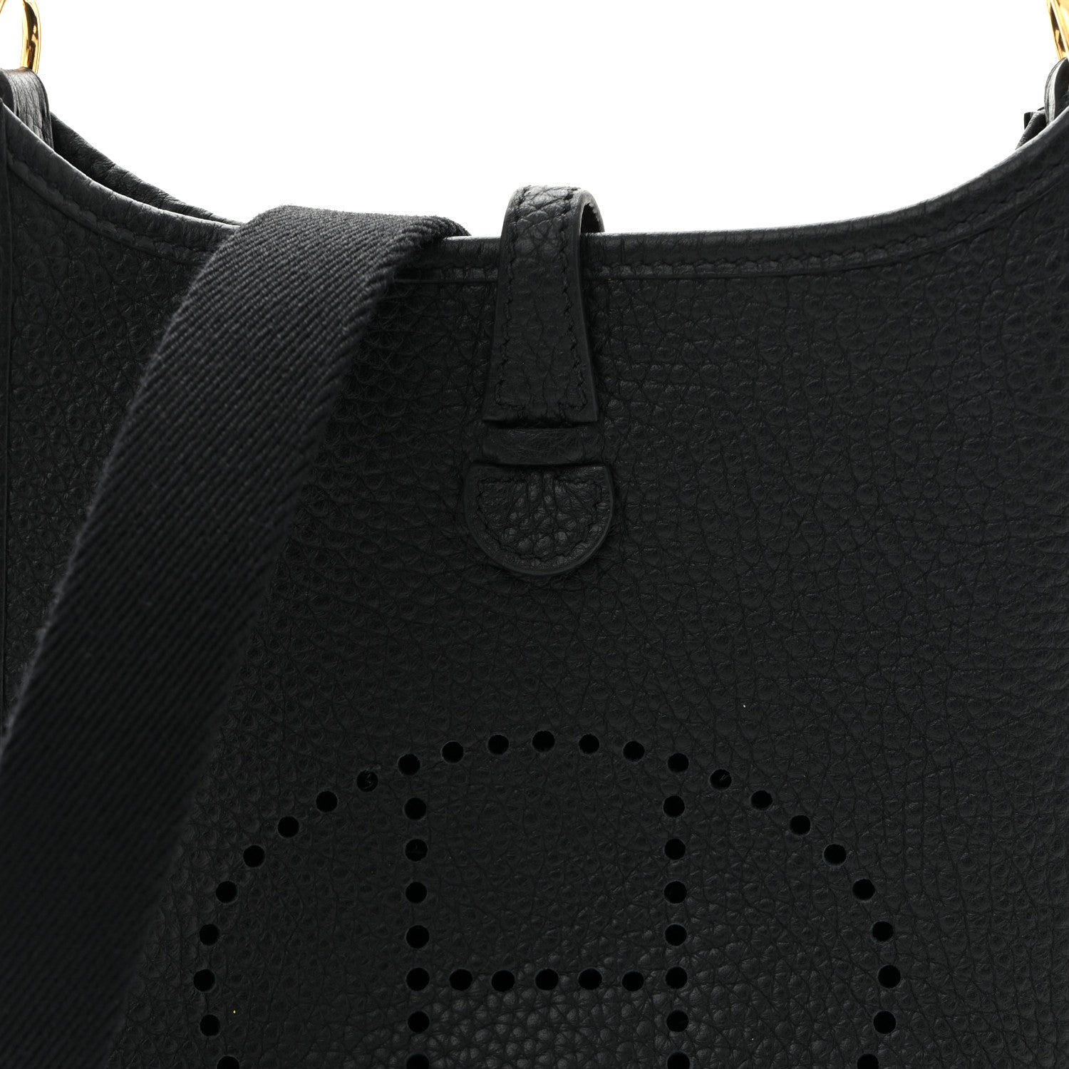 Hermes Taurillon Clemence Evelyne TPM Black 8 of 10