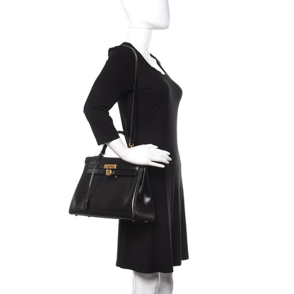 Hermes Box Kelly Retourne 32 Black 3 of 19