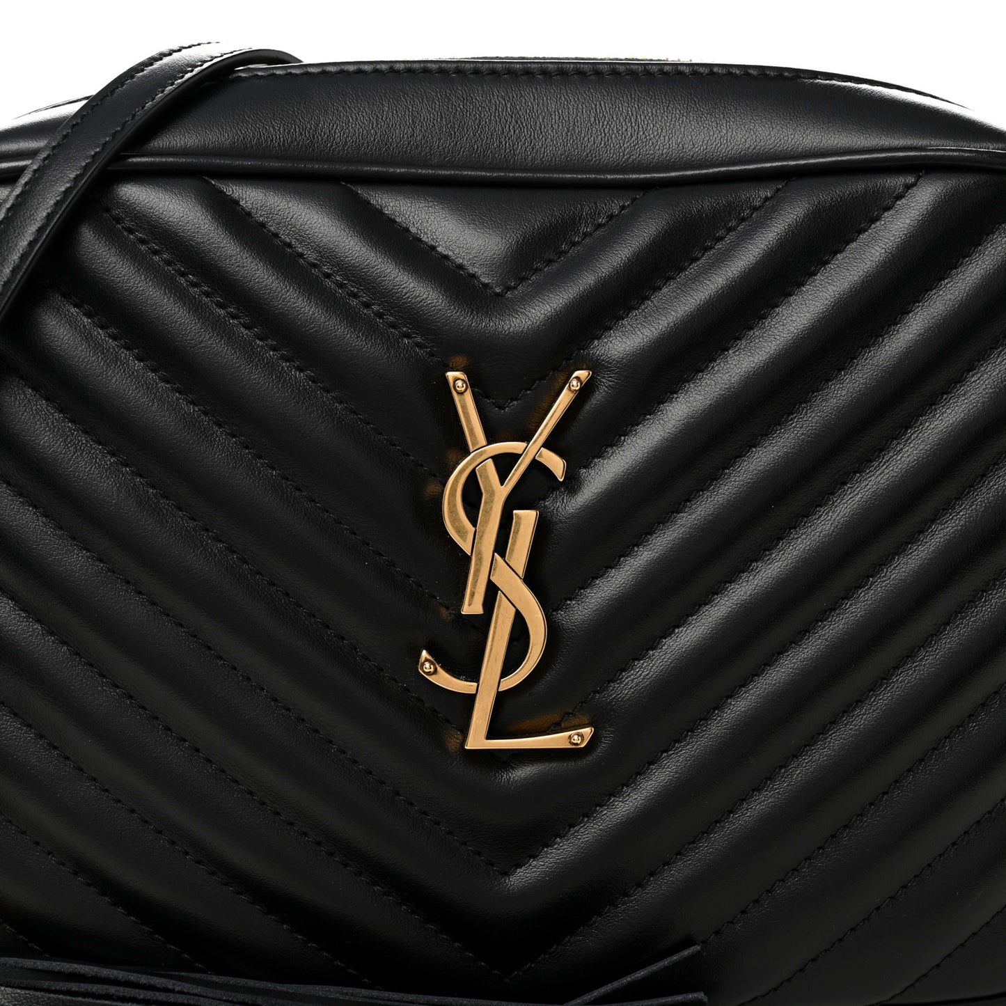 Calfskin Matelasse Monogram Lou Camera Bag Black