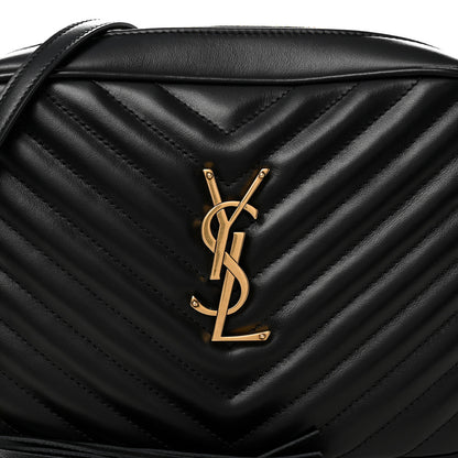 Saint Laurent Calfskin Matelasse Monogram Lou Camera Bag Black 7 of 9