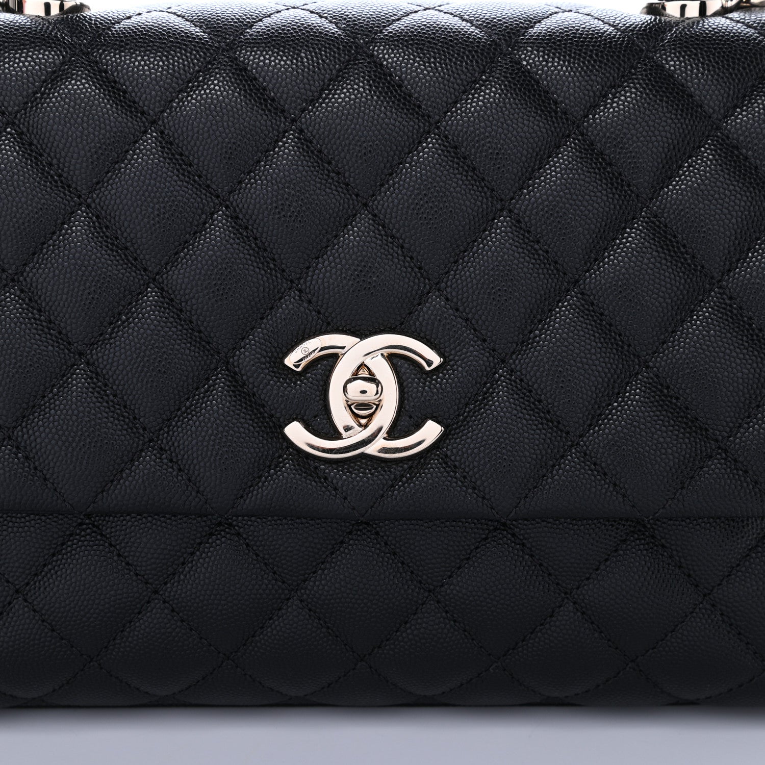 Chanel Caviar Quilted Small Coco Handle Flap Black 10 of 11