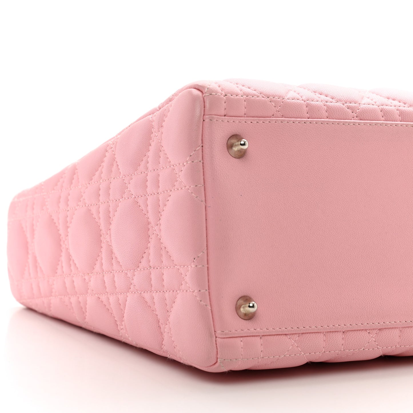 Lambskin Cannage Medium Lady Dior Rose Clair