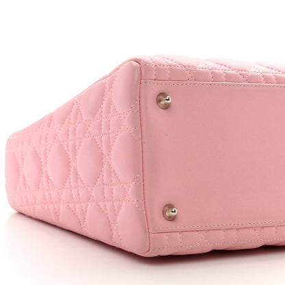 Christian Dior Lambskin Cannage Medium Lady Dior Rose Clair 8 of 10