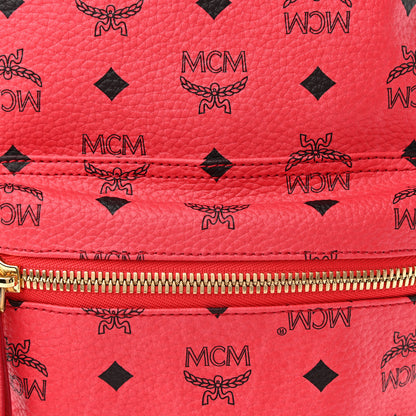 MCM Visetos Small Side Stud Stark Backpack Corail 7 of 9