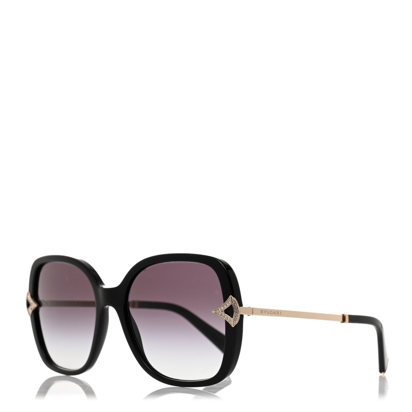 Oversized Crystal Sunglasses 8217-B Black