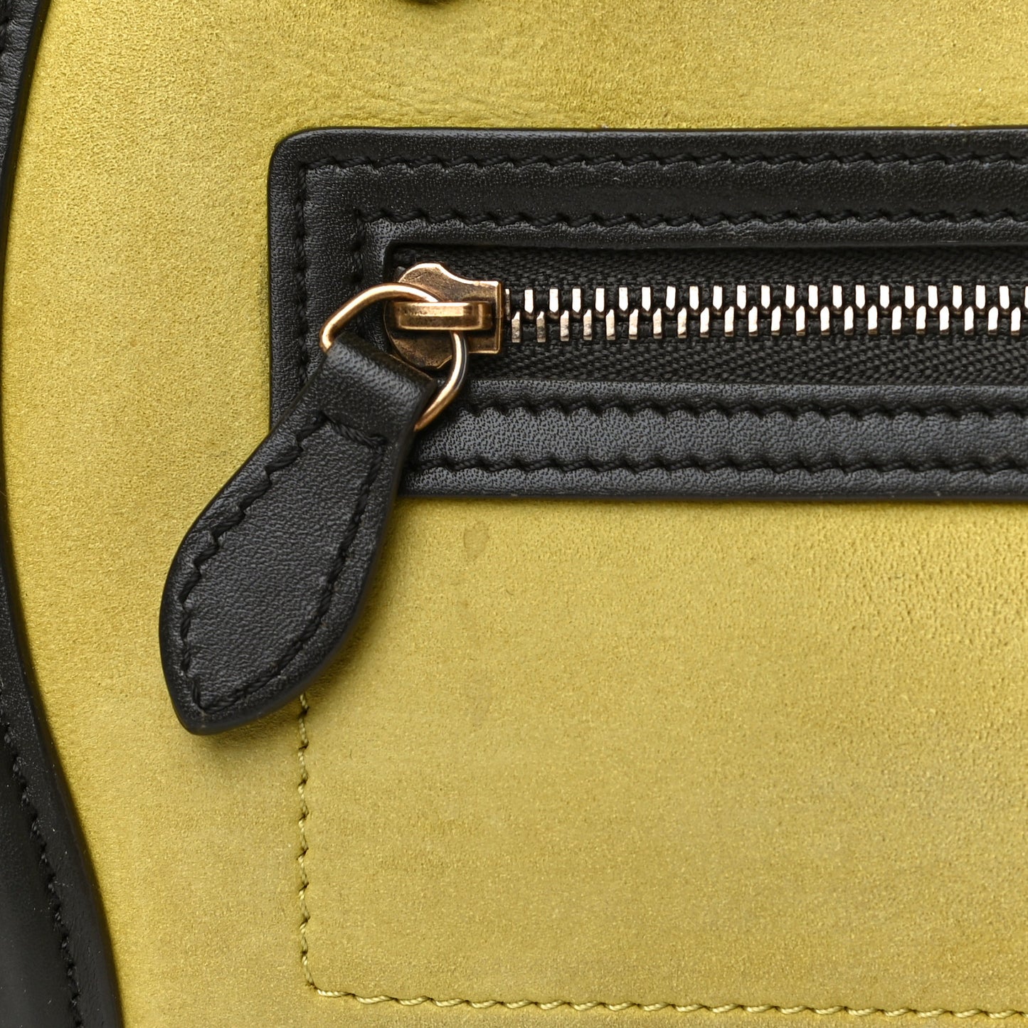 Nubuck Smooth Calfskin Nano Tri-Color Luggage Chartreuse