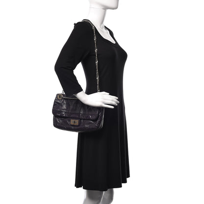 Chanel Calfskin Perforated Large Drill Flap Purple 3 of 10