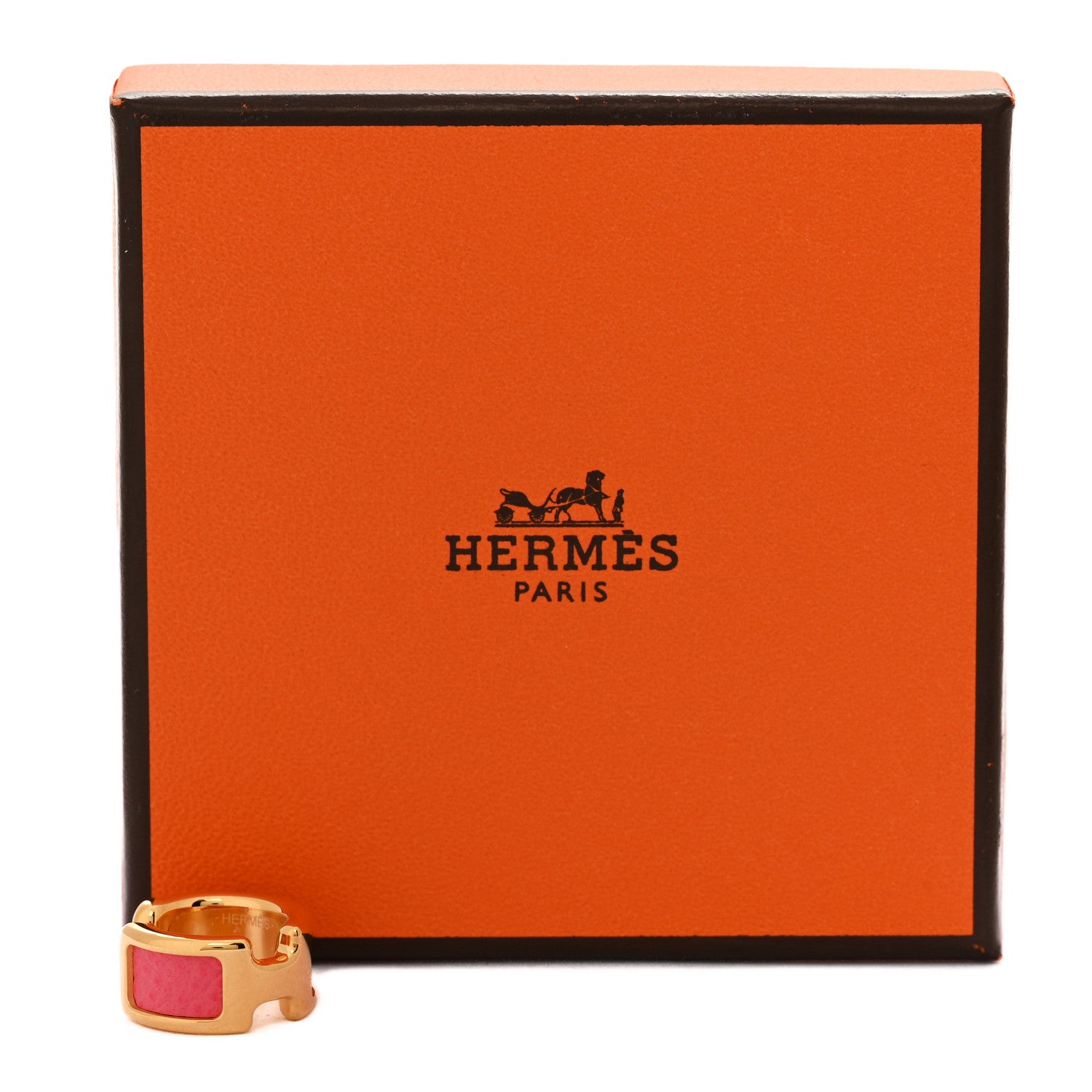 Hermes Epsom Olympe Ear Cuff PM Rose Azalee 4 of 4