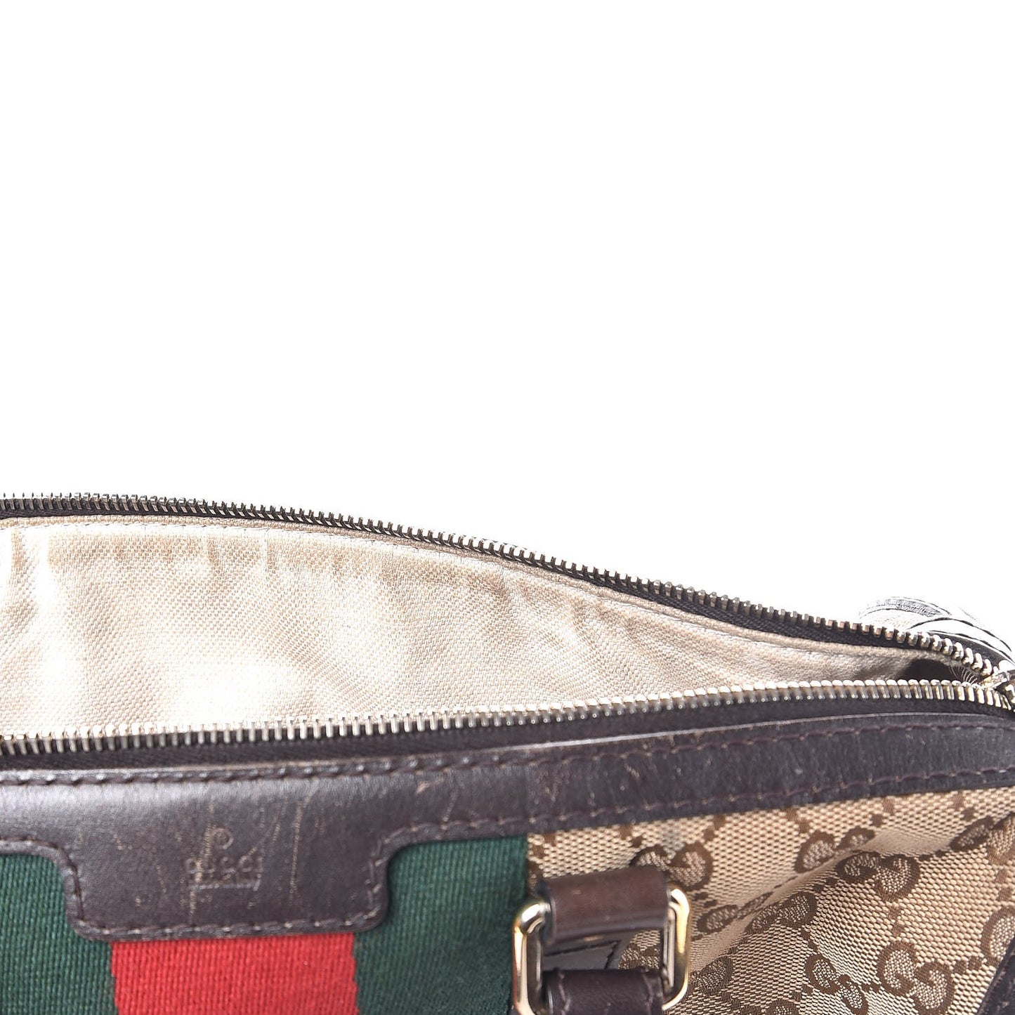 Monogram Vintage Web Medium Boston Dark Brown
