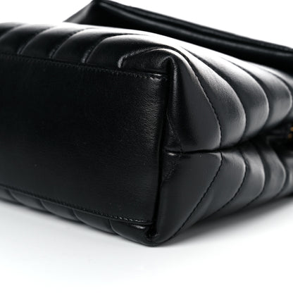 Saint Laurent Calfskin Y Quilted Monogram Small Loulou Chain Satchel Black 10 of 14