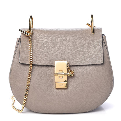 Chloe Grained Lambskin Drew Shoulder Bag Motty Grey 1 of 10